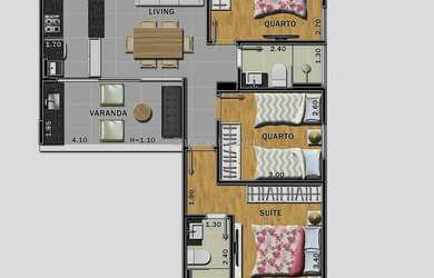 Imagem 7: Apartamento 3 quartos sendo uma suíte a venda no Bairro Granbery em Juiz de Fora