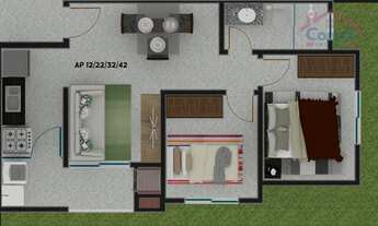 Imagem 7: Apartamento 02 Quartos Lançamento, à venda no bairro Itaqui - Campo Largo/PR