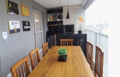 Imagem 3: Apto para locação 103m2, varanda gourmet, completamente mobiliado