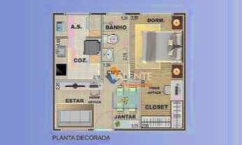 Imagem 2: Apartamento com 1 dormitório à venda, 35 m² por R$ 199.000,00 - Vila Voturuá - São Vicente