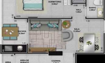 Imagem 6: APARTAMENTO COM 47.57 m² - BOQUEIRAO - PRAIA GRANDE SP