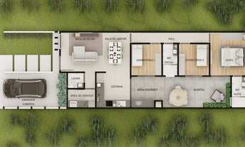 Imagem 2: Casa com 3 dormitórios à venda, 120 m² por R$ 564.000 - Condomínio Residencial Jardim - So