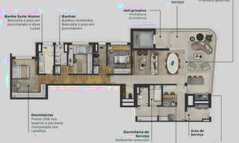Imagem 7: Apartamento para venda tem 175 metros quadrados com 3 quartos