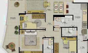 Imagem 2: Apartamento com 3/4, ed. Lago di Garda, 1 vaga de garagem