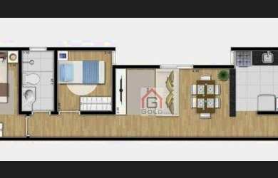 Imagem 2: Apartamento com 2 dormitórios à venda, 42 m² por R$ 270.000,00 - Parque João Ramalho - San