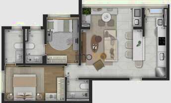 Imagem 6: Apartamento com 2 dormitórios à venda, 74 m² - Condomínio Pátio Boa Vista - Sorocaba/SP