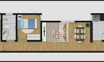 Imagem 2: Cobertura com 2 dormitórios à venda, 44 m² por R$ 370.000 - Parque João Ramalho - Santo An