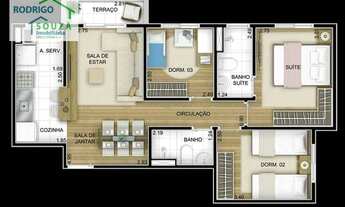 Imagem 4: Apartamento com 3 dormitórios à venda, 66 m² por R$ 455.000,00 - Centro - Barueri/SP