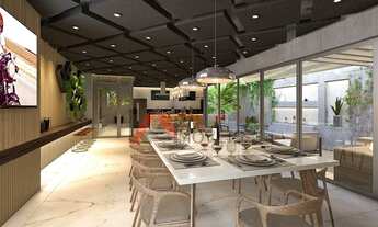 Imagem 7: Duas unidades de 94,58 m2 com sala, cozinha americana, área de serviço, 3 quartos sendo 1