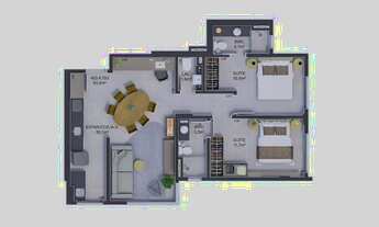 Imagem 4: Apartamento com 2 quartos, 2 suítes, à venda, com 74 m² no bairro Estreito - Florianópolis