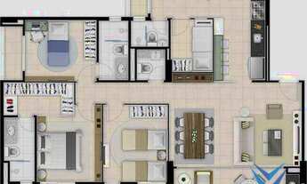 Imagem 2: Apartamento com 2 dormitórios à venda, 88 m² por R$ 913.057,54 - De Lourdes - Fortaleza/CE
