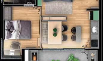 Imagem 2: Apartamento com 1 dormitório à venda, 43 m² por R$ 530.384,00 - Cambuí - Campinas/SP