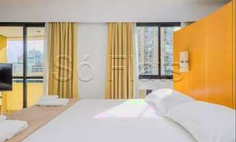 Imagem 4: Flat mobiliado com 1 dormitório e lavanderia coletiva disponível para locação