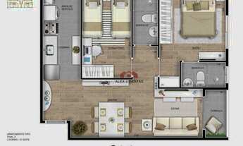 Imagem 4: Apartamento com 2 dormitórios à venda, 51 m² por R$ 320.000,00 - Vila Alpina - Santo André