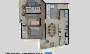 Imagem 5: Apartamento com 3 dormitórios à venda - Bairro Itacolomi - Balneário Piçarras/SC