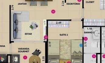 Imagem 2: Apartamento com 2 dormitórios à venda, 78 m² por R$ 699.000,00 - Cambuí - Campinas/SP