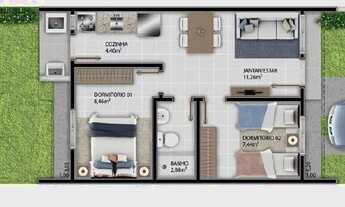 Imagem 6: Casa 2 dormitórios, em Esteio, no bairro Três Marias, a poucos metros da RS 118