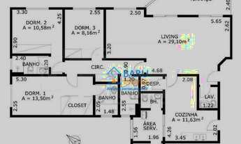 Imagem 6: Apartamento com 3 dormitórios à venda, 121 m² por R$ 1.720.000,00 - Perdizes - São Paulo/S