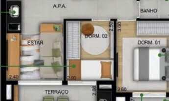 Imagem 3: Apartamento à venda, 2 dormitórios 48m2, a partir 409 mil, estacão Guilhermina