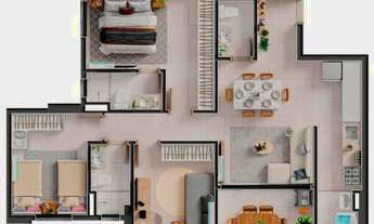 Imagem 2: Apartamento para venda tem 84 metros quadrados com 3 quartos em Parque Amazônia - Goiânia