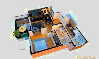 Imagem 3: Apartamento com 1 dormitório à venda, 51 m² por R$ 384.000,00 - Jardim Aquarius - São José