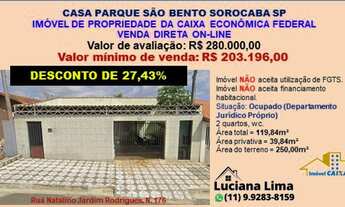 Imagem 1: CASA PARQUE SÃO BENTO SOROCABA SP (DESCONTO DE 27,43%