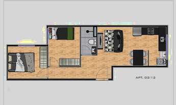 Imagem 4: Apartamento para venda com 43 metros quadrados com 2 quartos em Vila Guilhermina - São Pau