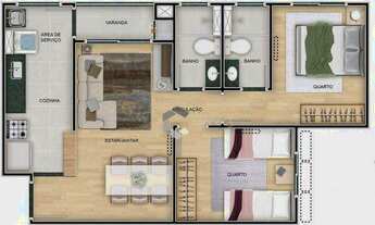 Imagem 5: Apartamento com 2 dormitórios à venda, 53 m² por R$ 327.990 - Jardim Carvalho - Porto Aleg