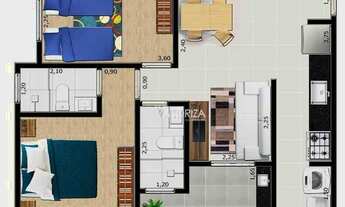 Imagem 4: Apartamento com 2 dormitórios à venda, Vila Carvalho - Sorocaba/SP