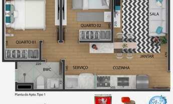 Imagem 3: Apartamentos de 40m² com 02 dormitórios