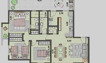 Imagem 2: Apartamento para Venda em Sete Lagoas, Jardim Cambuí, 3 dormitórios, 1 suíte, 2 banheiros