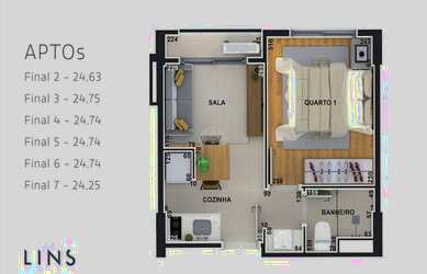 Imagem 9: Apartamento para Venda tem 24 metros quadrados com 1 quarto em Centro - Curitiba - PR