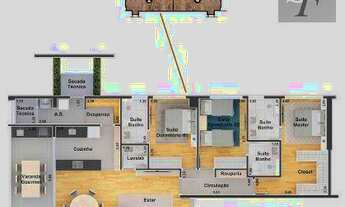 Imagem 2: Apartamento com 3 dormitórios à venda, 125 m² por R$ 883.461,06 - Altos da Boa Vista - Sor