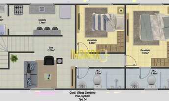 Imagem 3: Casa com 2 dormitórios à venda, 59 m² por R$ 225.000,00 - Caiçara - Praia Grande/SP