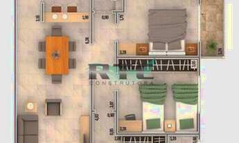 Imagem 4: Apartamento com 2 dormitórios à venda, 83 m² por R$ 504.560,00 - Caiçara - Praia Grande/SP