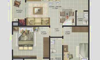 Imagem 4: Apartamento Garden com 3 dormitórios à venda, 81 m² por R$ 860.075,00 - Centro - Balneário