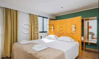 Imagem 2: Flat mobiliado com 1 dormitório e lavanderia coletiva disponível para locação