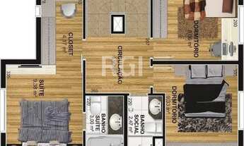 Imagem 5: Casa Condominio para Venda - 133.92m², 4 dormitórios, sendo 2 suites, 2 vagas - Tristeza