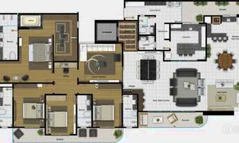 Imagem 3: Apartamento à venda com 4 dormitórios em Oficinas, Ponta grossa cod:A259