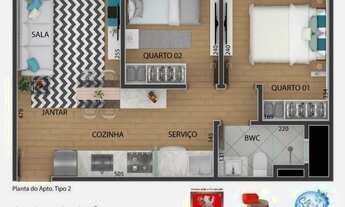 Imagem 4: Apartamentos de 40m² com 02 dormitórios