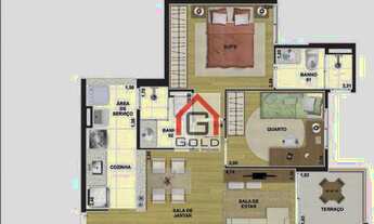 Imagem 6: Apartamento com 2 dormitórios à venda, 53 m² por R$ 332.000 - Vila Tibiriçá - Santo André