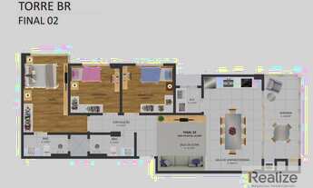 Imagem 4: Apartamento com 3 dormitórios à venda - Tabuleiro - Barra Velha/SC