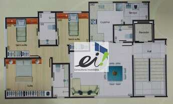 Imagem 2: Cobertura com 3 dormitórios à venda, 208 m² por R$ 1.400.000,00 - Santa Rosa - Belo Horizo