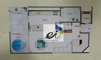 Imagem 4: Cobertura com 3 dormitórios à venda, 208 m² por R$ 1.400.000,00 - Santa Rosa - Belo Horizo