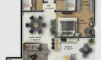 Imagem 5: Agua Verde - Apart. novo com 114m2 privativos - 3 quartos - 2 vagas