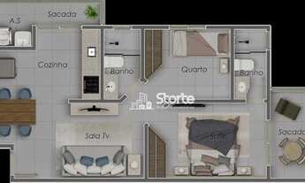 Imagem 6: Coberturas com 2 dormitórios à venda, a partir de 124m² a partir de R$ 560.000 - Santa Môn