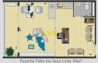 Imagem 2: Sala à venda, 39 m² por R$ 350.000,00 - Boqueirão - Praia Grande/SP