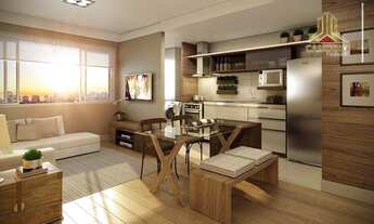 Imagem 3: No Sy Condomínio Praça, vendo apartamento de dois dormitórios, suíte, com piso, móveis fix