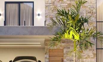 Imagem: Casa frente leste em construção no Terras