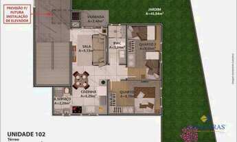 Imagem 7: Apartamento à venda, 49 m² por R$ 198.900,00 - Guaraituba - Colombo/PR